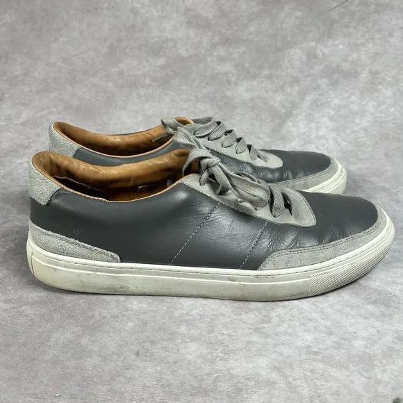 Untuckit Men's 12 Loafers Gray Suede Lace Up Shoes Casual Sneakers