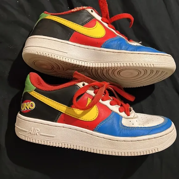 Used air force ones limited addition uno sneakers