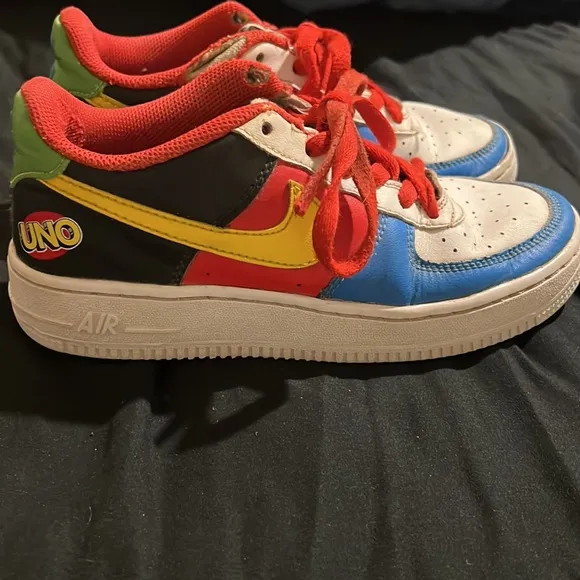 Used air force ones limited addition uno sneakers