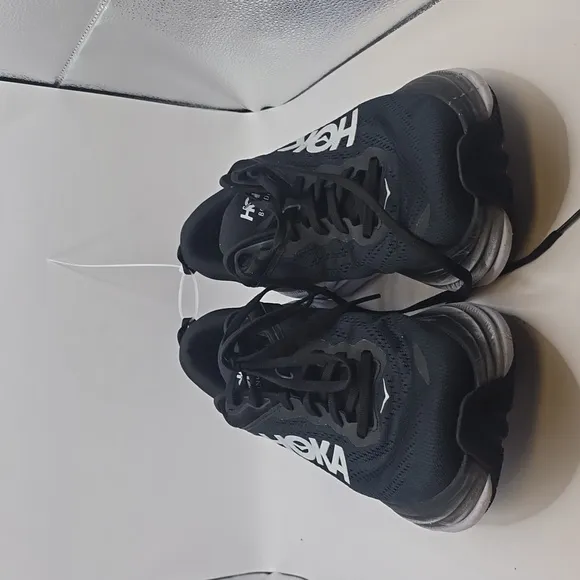 USED Hoka One One Bondi 8 Running Shoes Color Black Mens Size 8.5E