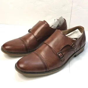 UV Signature Shoes Men’s Size 10.5 Monk Strap Brown Leather Dress Shoes