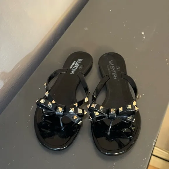 Valentino Black rockStudded Women's Sandals