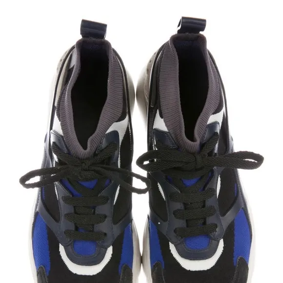 Valentino: colorblock pattern sneakers / size 8