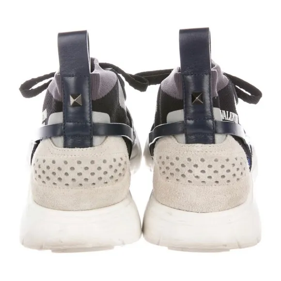 Valentino: colorblock pattern sneakers / size 8