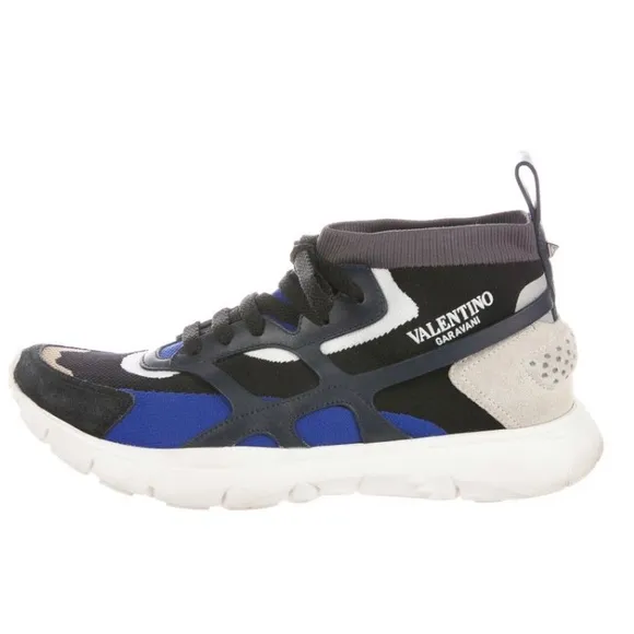 Valentino: colorblock pattern sneakers / size 8