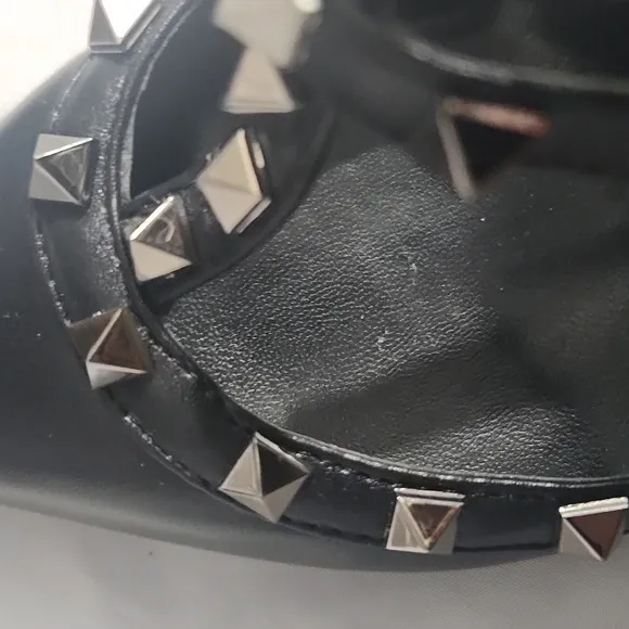 Valentino Garavini Studded Black Strappy Heels Size 38