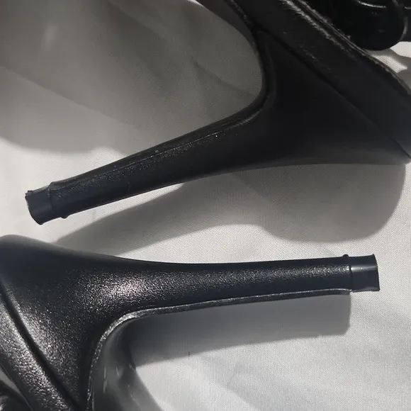 Valentino Garavini Studded Black Strappy Heels Size 38