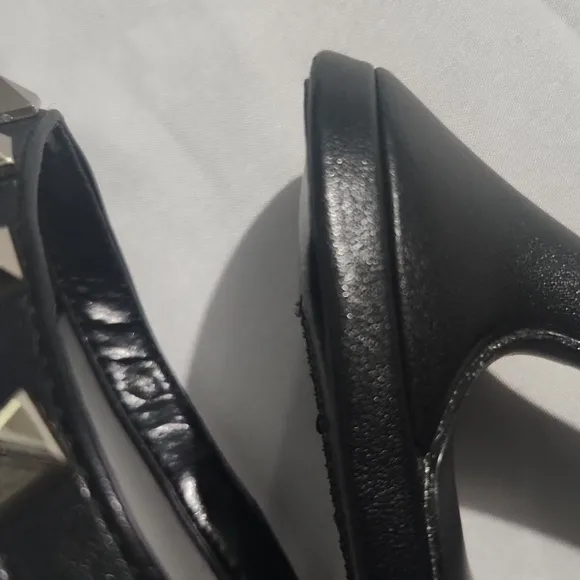 Valentino Garavini Studded Black Strappy Heels Size 38