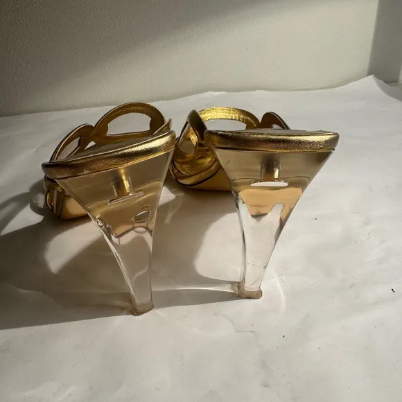 Valentino Gold Women's Heeled Sandals sz 42  women’s 12