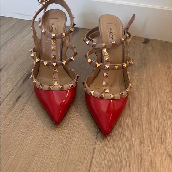 Valentino Red Studded Women's Heels