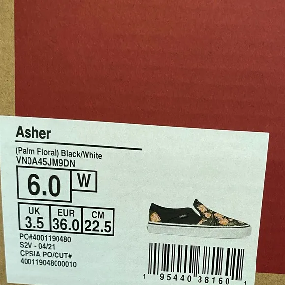 Vans🌷 Asher Slip-on Skate Shoes.🌷