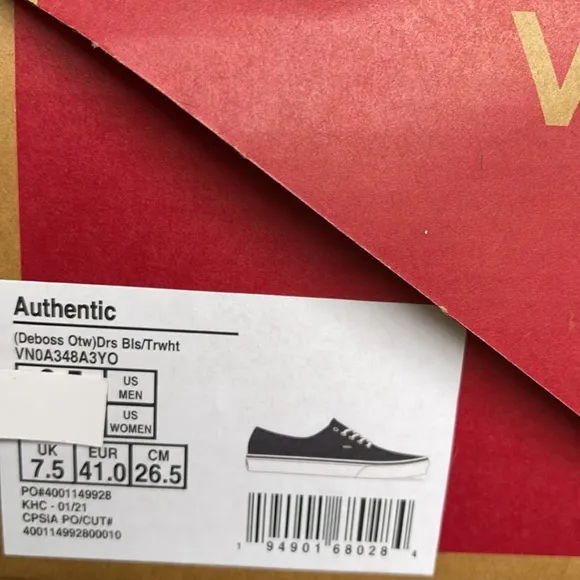 Vans Authentic Deboss Otw Blues/True White WMNS