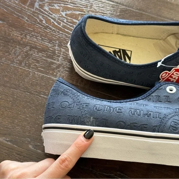 Vans Authentic Deboss OTW Dress Blues Sneaker Size 11.5 Men