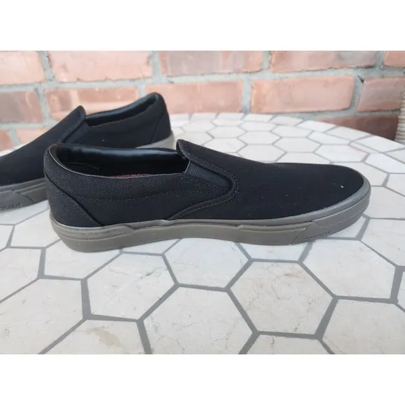 Vans BMX Slip-On Dennis Enarson Men Sz  8.5 Black Canvas Gum Pro Rare Popcush