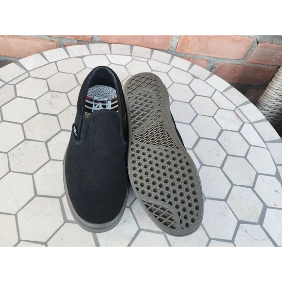 Vans BMX Slip-On Dennis Enarson Men Sz  8.5 Black Canvas Gum Pro Rare Popcush