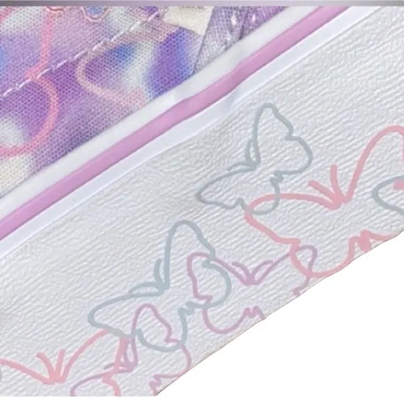 Vans Butterfly Dreams Women's Slip On Tennis Shoes White w/Pink &amp; Purple