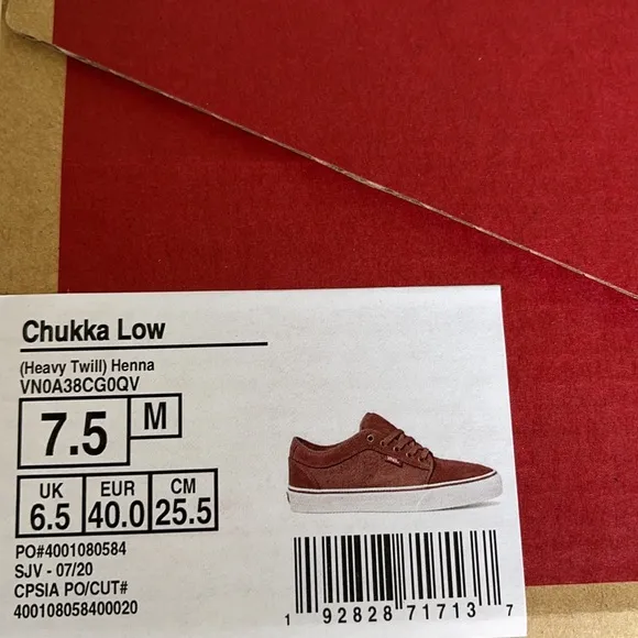 Vans Chukka Low Heavy Twill Henna WMNS