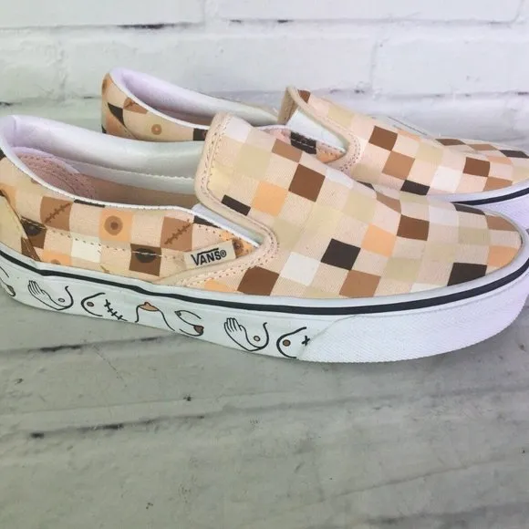 Vans Classic Slip On Breast Cancer Awareness Shoes Size Men's Size 4 Women's 5.5