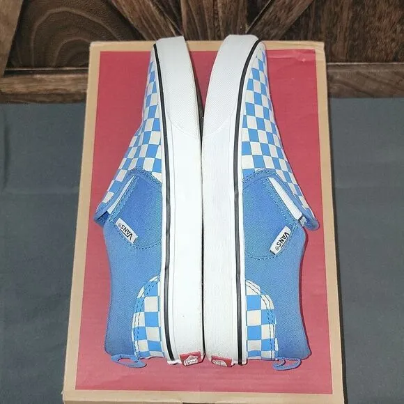 Vans Classic Slip On Checkerboard Shoes Size 5.5 Youth / Women 7