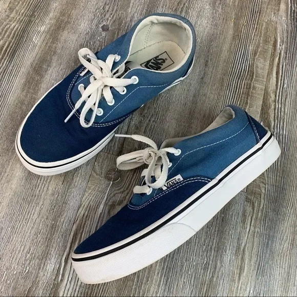 Vans Classic Style Blue Lace Up Sneakers Size 4