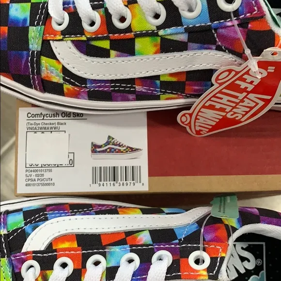 •VANS COMFYCUSH OLD SKOOL Tie-Dye CHECKERBOARD Mens