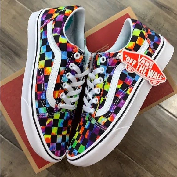 •VANS COMFYCUSH OLD SKOOL Tie-Dye CHECKERBOARD Mens