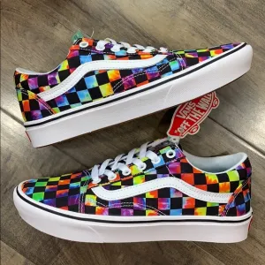 •VANS COMFYCUSH OLD SKOOL Tie-Dye CHECKERBOARD Mens