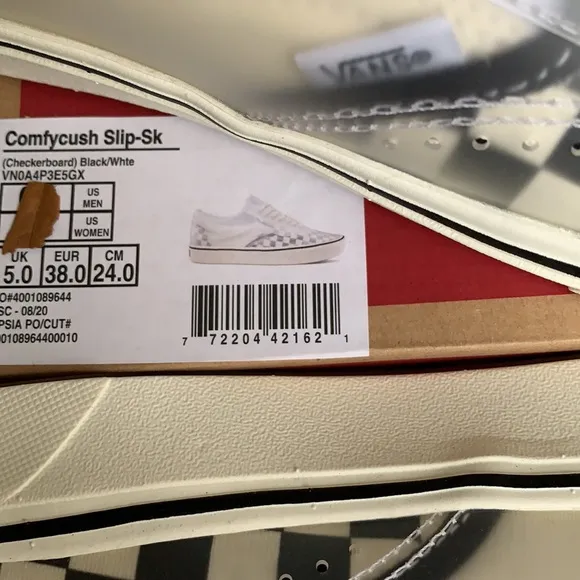 VANS COMFYCUSH SLIP-SK CHECKERBOARD BLACK/WHITE WM
