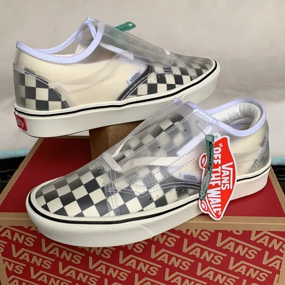 VANS COMFYCUSH SLIP-SK CHECKERBOARD BLACK/WHITE WM