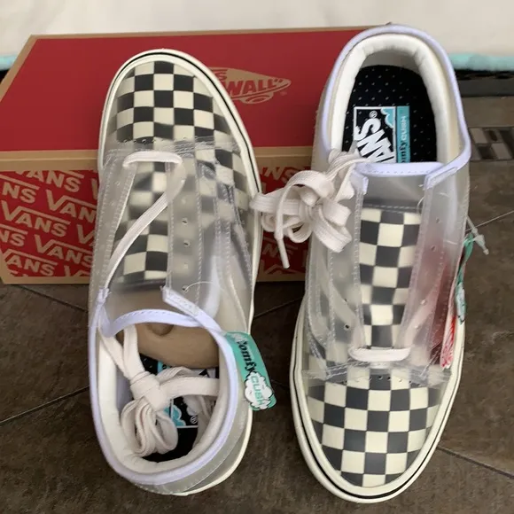 VANS COMFYCUSH SLIP-SK CHECKERBOARD BLACK/WHITE WM