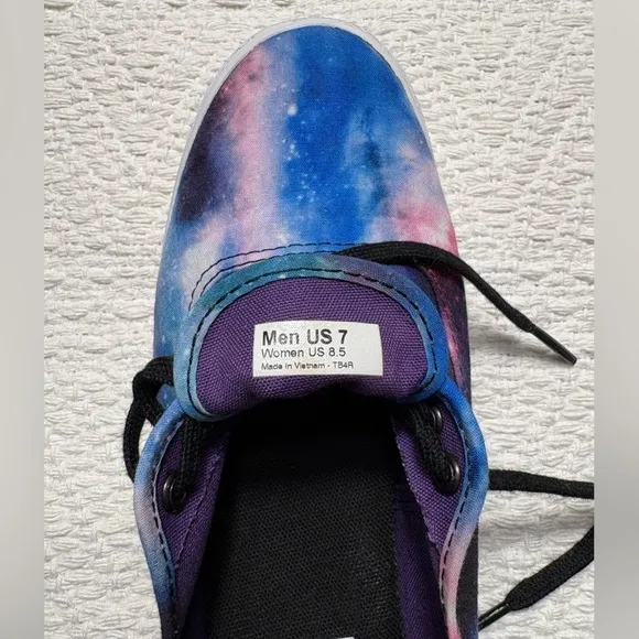 Vans Cosmic Galaxy Space Sneakers Unisex Lace Up Shoes-Size: 7(M) 8.5(W)