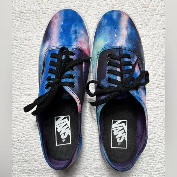 Vans Cosmic Galaxy Space Sneakers Unisex Lace Up Shoes-Size: 7(M) 8.5(W)