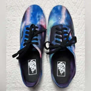 Vans Cosmic Galaxy Space Sneakers Unisex Lace Up Shoes-Size: 7(M) 8.5(W)