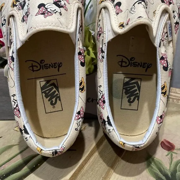 Vans Disney Minnie Mouse Sneakers Cream Men’s Sz 10