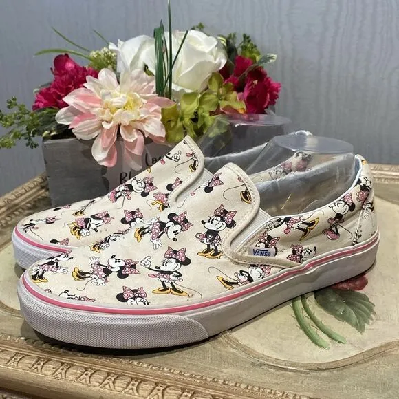 Vans Disney Minnie Mouse Sneakers Cream Men’s Sz 10