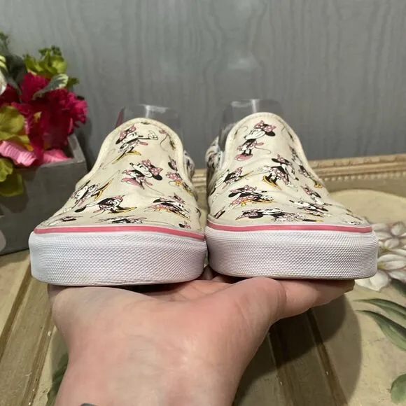 Vans Disney Minnie Mouse Sneakers Cream Men’s Sz 10
