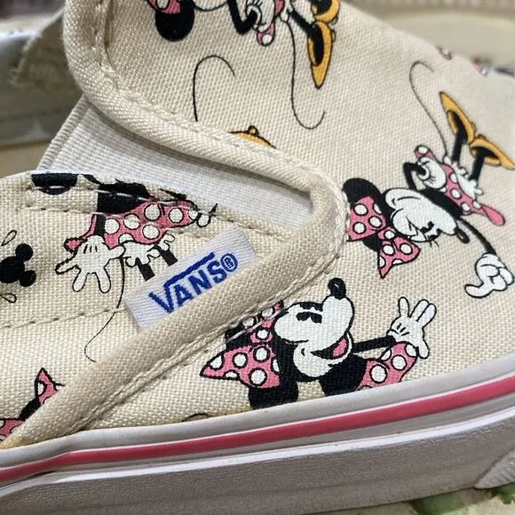 Vans Disney Minnie Mouse Sneakers Cream Men’s Sz 10