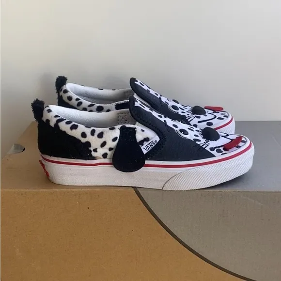 Vans Dog Slip On Black/White Kids Sneakers- SZ 13 C