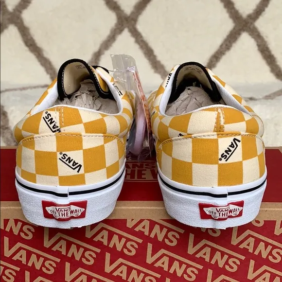 •VANS ERA big checkerboard yellow/true white