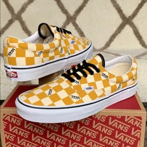 •VANS ERA big checkerboard yellow/true white
