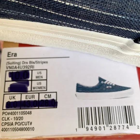 VANS ERA SUITING Dress Blues/Stripes Men’s