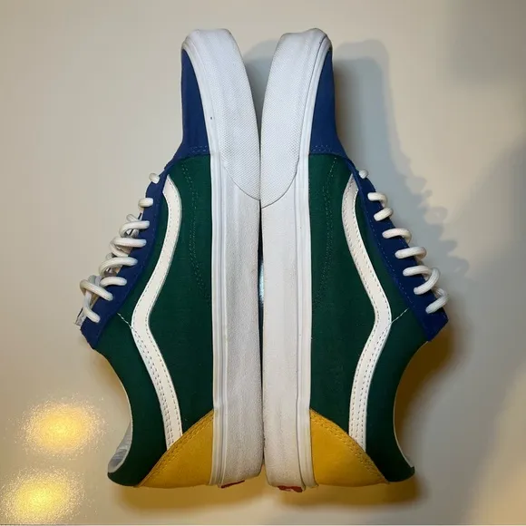 Vans Men 10.5 Old Skool Yacht Club Colorblock Sneaker Shoe Suede Canvas Skate