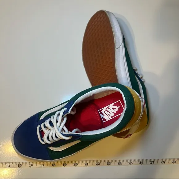Vans Men 10.5 Old Skool Yacht Club Colorblock Sneaker Shoe Suede Canvas Skate