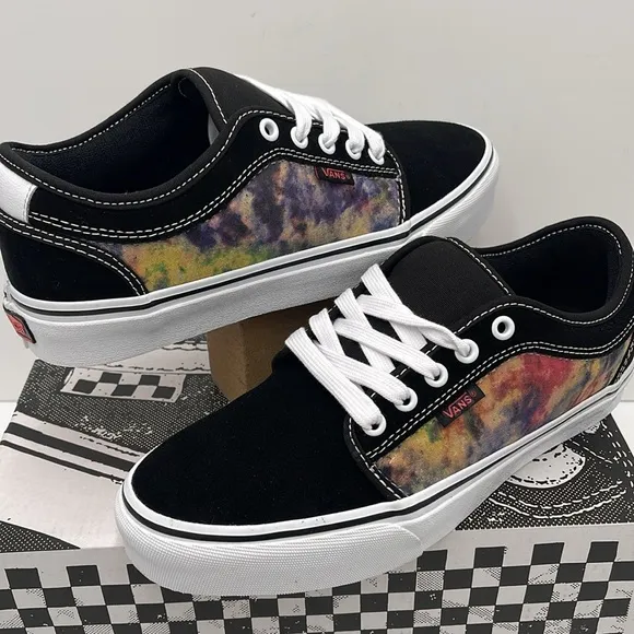 Vans Men’s Black and Tie-Dye Sneakers Skate Chukka LTerry BlackVN0A4BX4BML