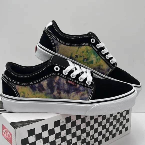 Vans Men’s Black and Tie-Dye Sneakers Skate Chukka LTerry BlackVN0A4BX4BML
