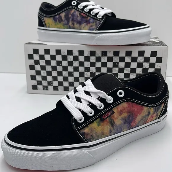 Vans Men’s Black and Tie-Dye Sneakers Skate Chukka LTerry BlackVN0A4BX4BML