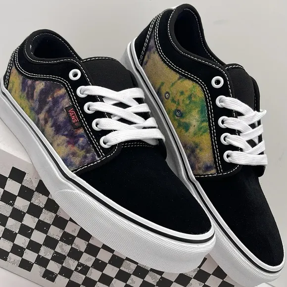 Vans Men’s Black and Tie-Dye Sneakers Skate Chukka LTerry BlackVN0A4BX4BML