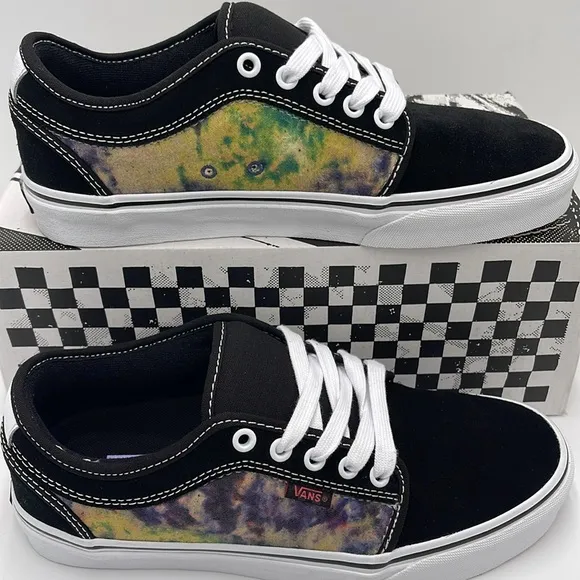 Vans Men’s Black and Tie-Dye Sneakers Skate Chukka LTerry BlackVN0A4BX4BML