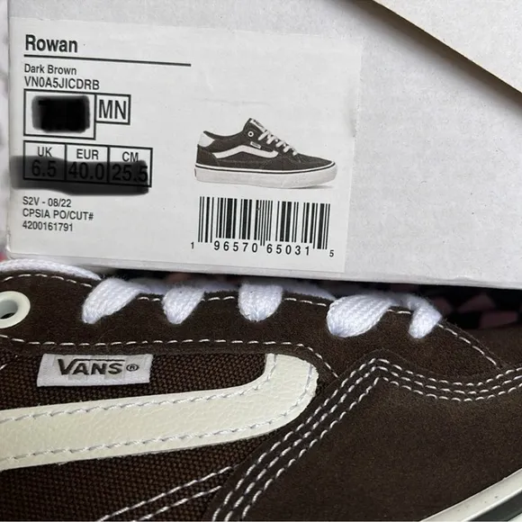Vans Men’s RowanDark BrownVN0A5JICDRB Sneakers