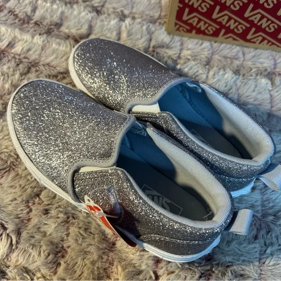 Vans Off The Wall Asher Glitter Girl Sneakers Size 2